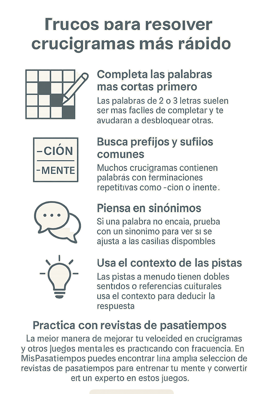 Cómo Mejorar tu velocidad resolviendo crucigramas