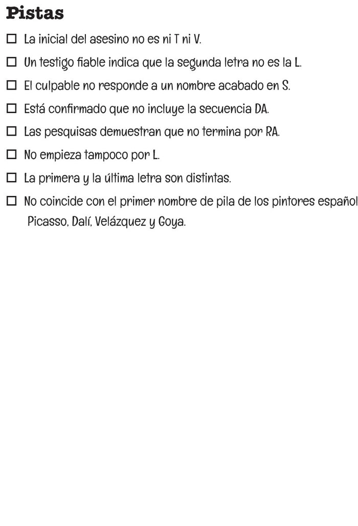 La clave está en las pistas