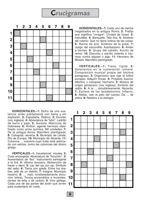 Crucigramas Especial Quiz 150