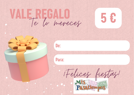 MisPasatiempos.es Tarjeta Rosa